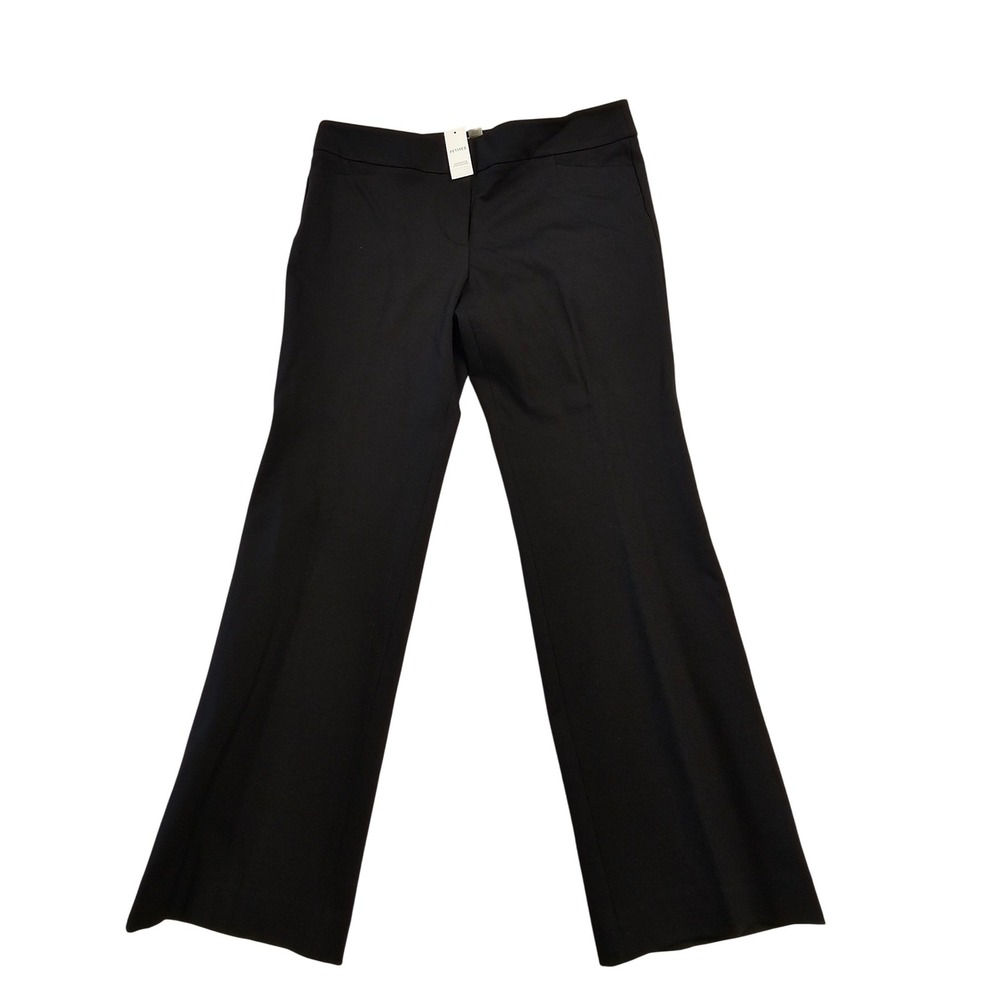 Ann Taylor LOFT Petites Original Trouser Black Straight Leg Pants 14P‎ NEW